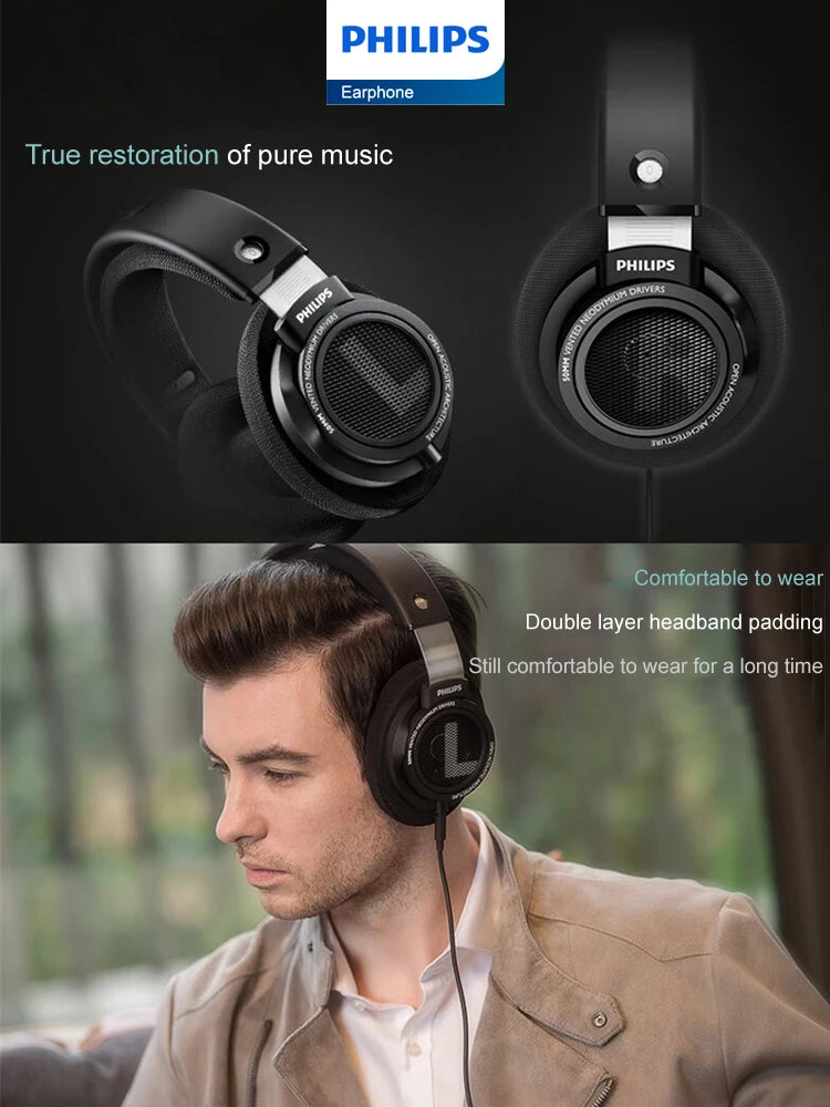 Philips SHP9500 Open-Back Headphones