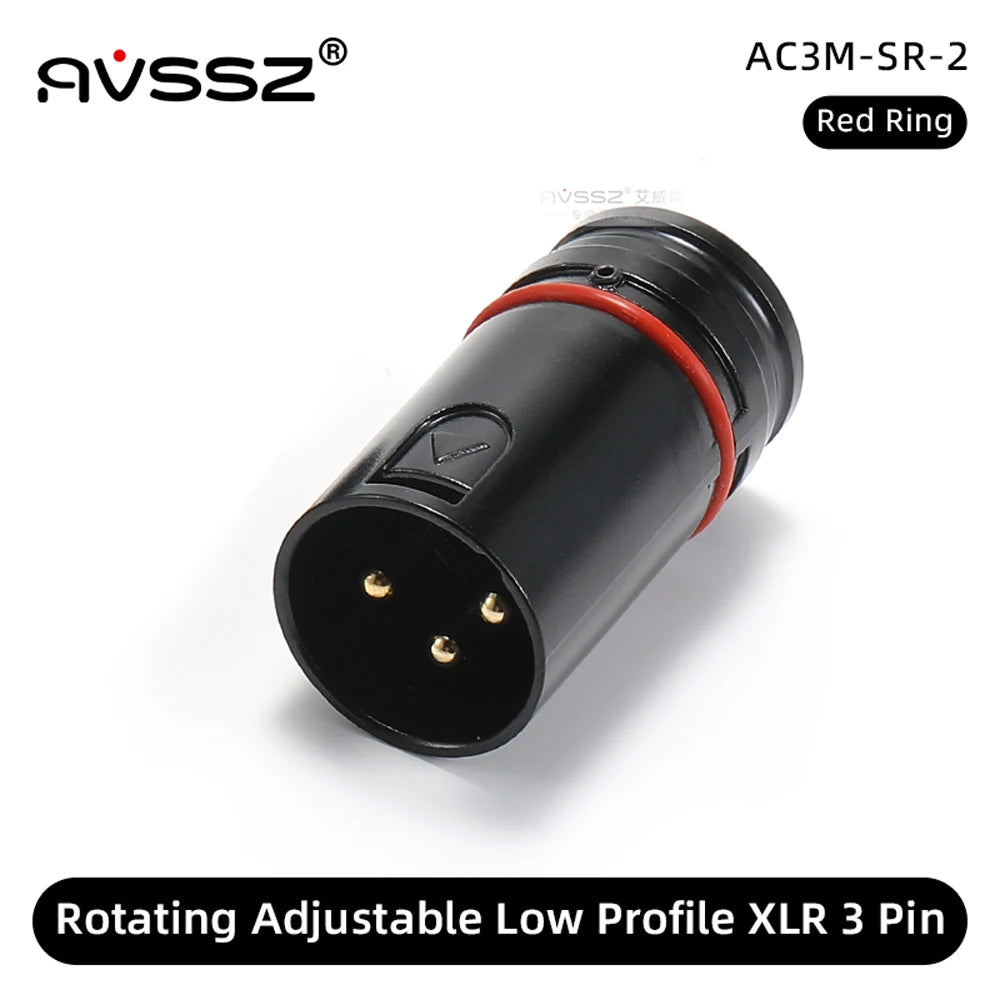 AVSSZ Low Profile Right Angle XLR Connector
