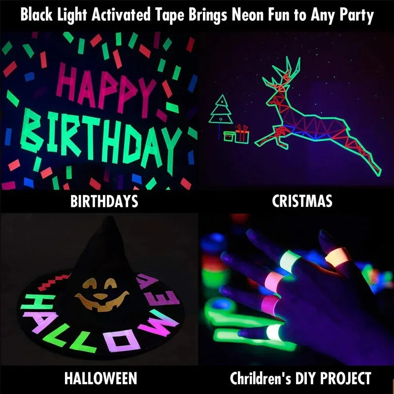 Neon Glow Gaffer Tape Set
