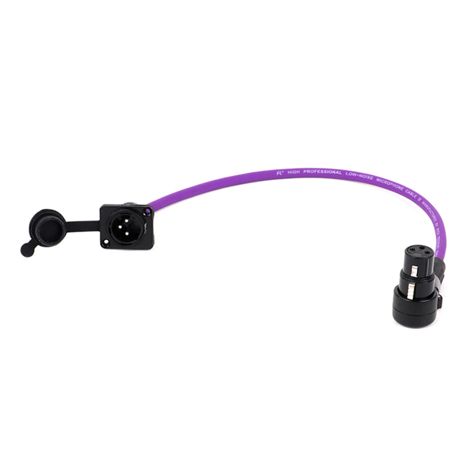 D-Type XLR Panel to 90° XLR Female Cable