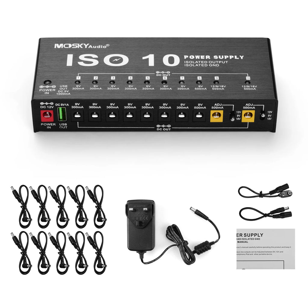 MOSKY ISO-10 Isolated Pedal Power Supply