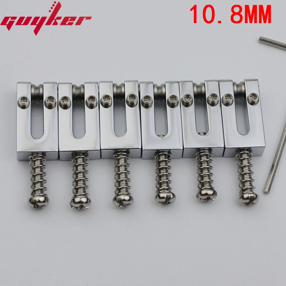 GUYKER Black, Gold or Chrome Roller Bridge Saddles Set