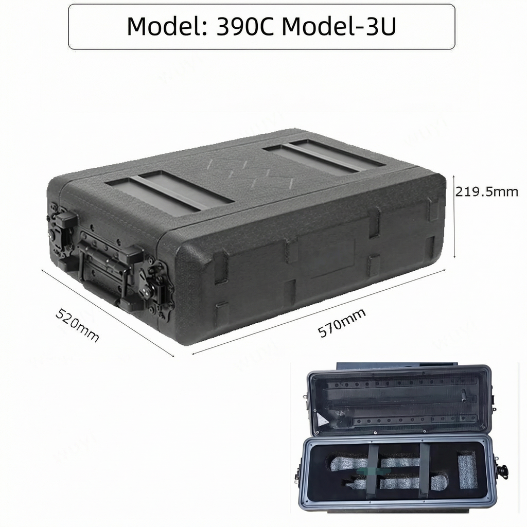 390mm Deep Portable Rack PE Flight Case