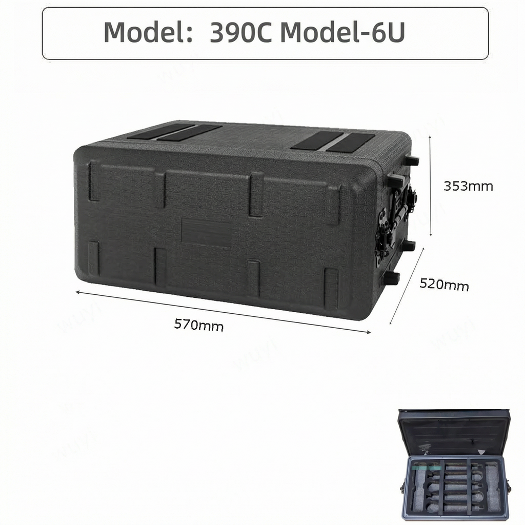 390mm Deep Portable Rack PE Flight Case