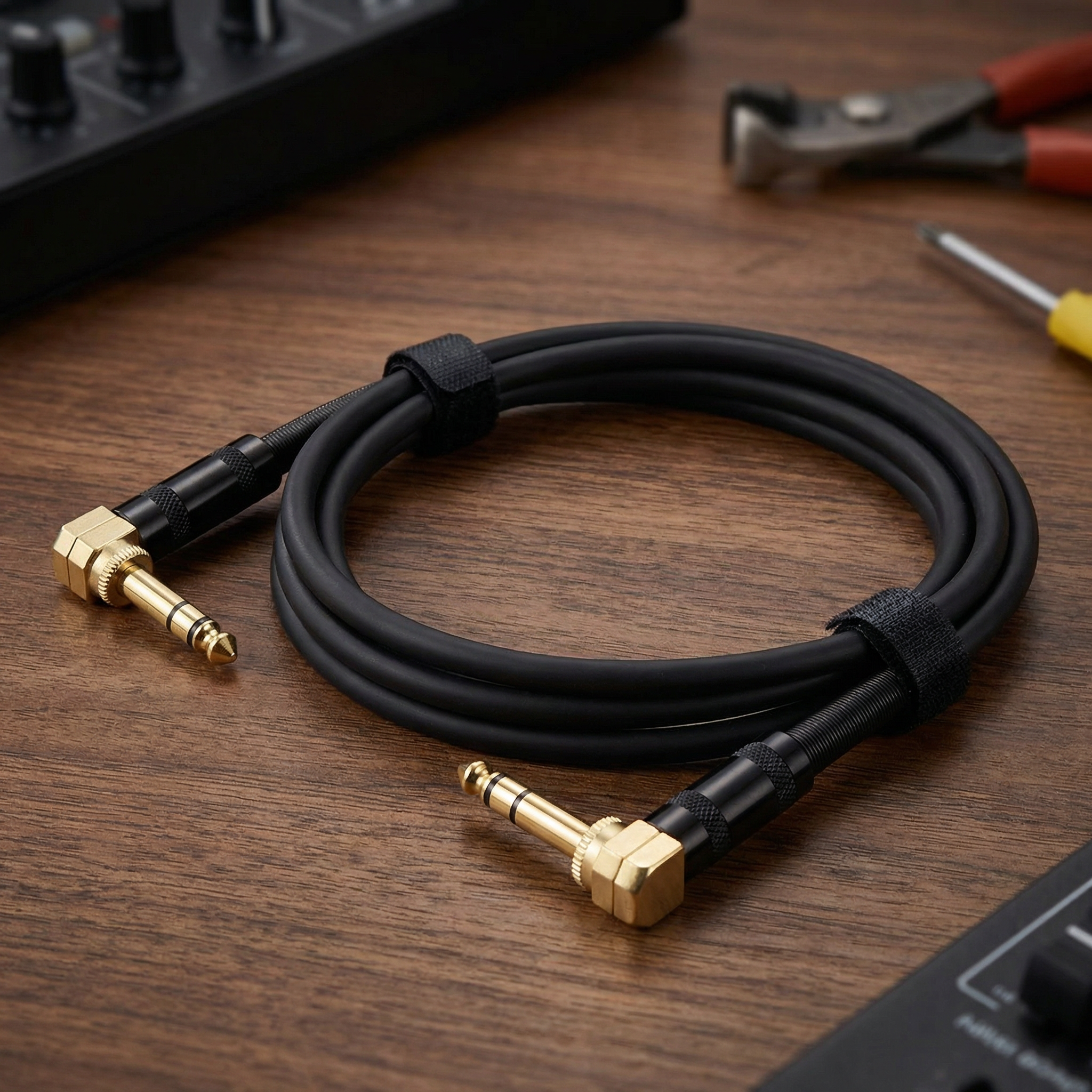 Angle-to-Angle 1/4" TS/TRS Cable