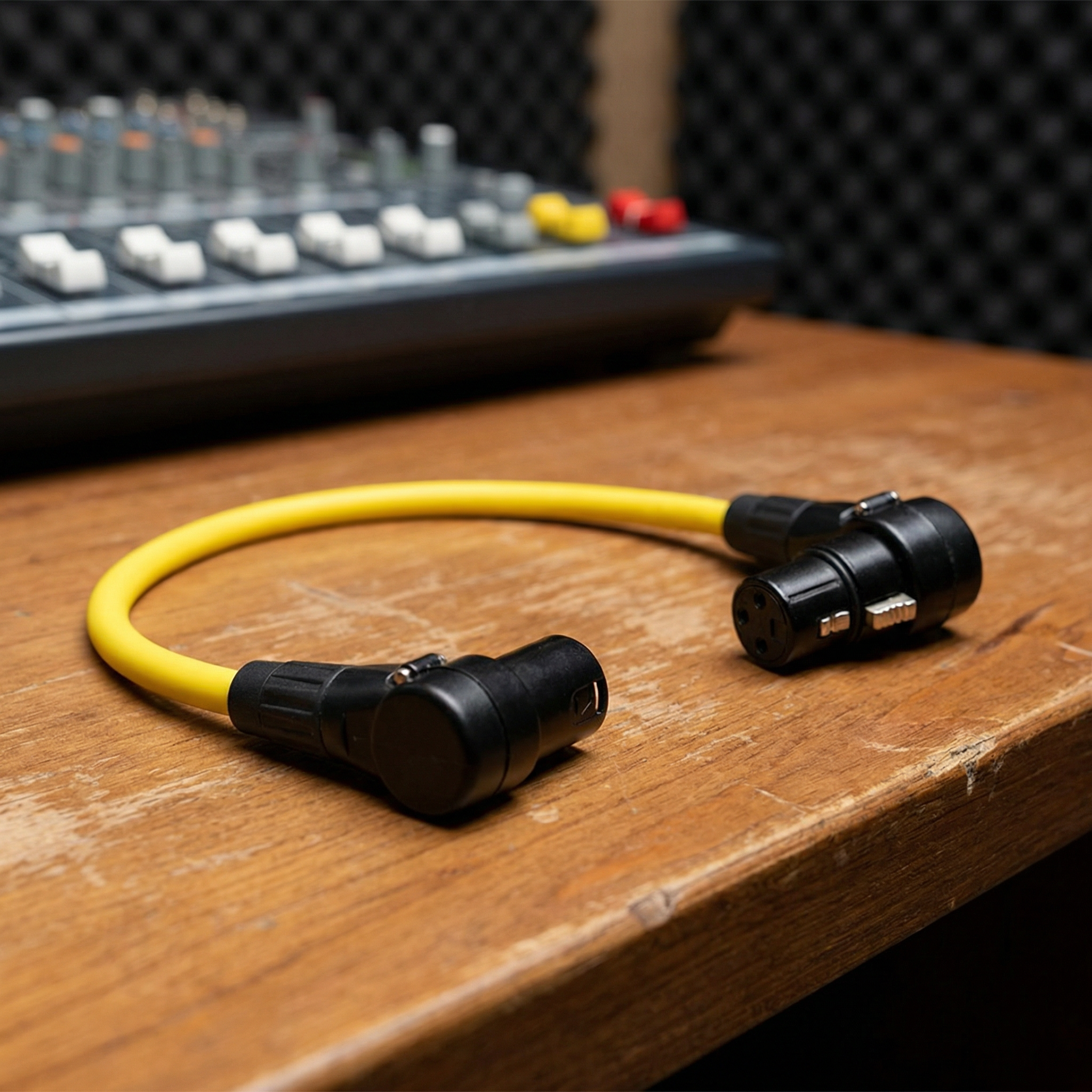 Right Angle XLR Cable (3-Pin Male to Female)