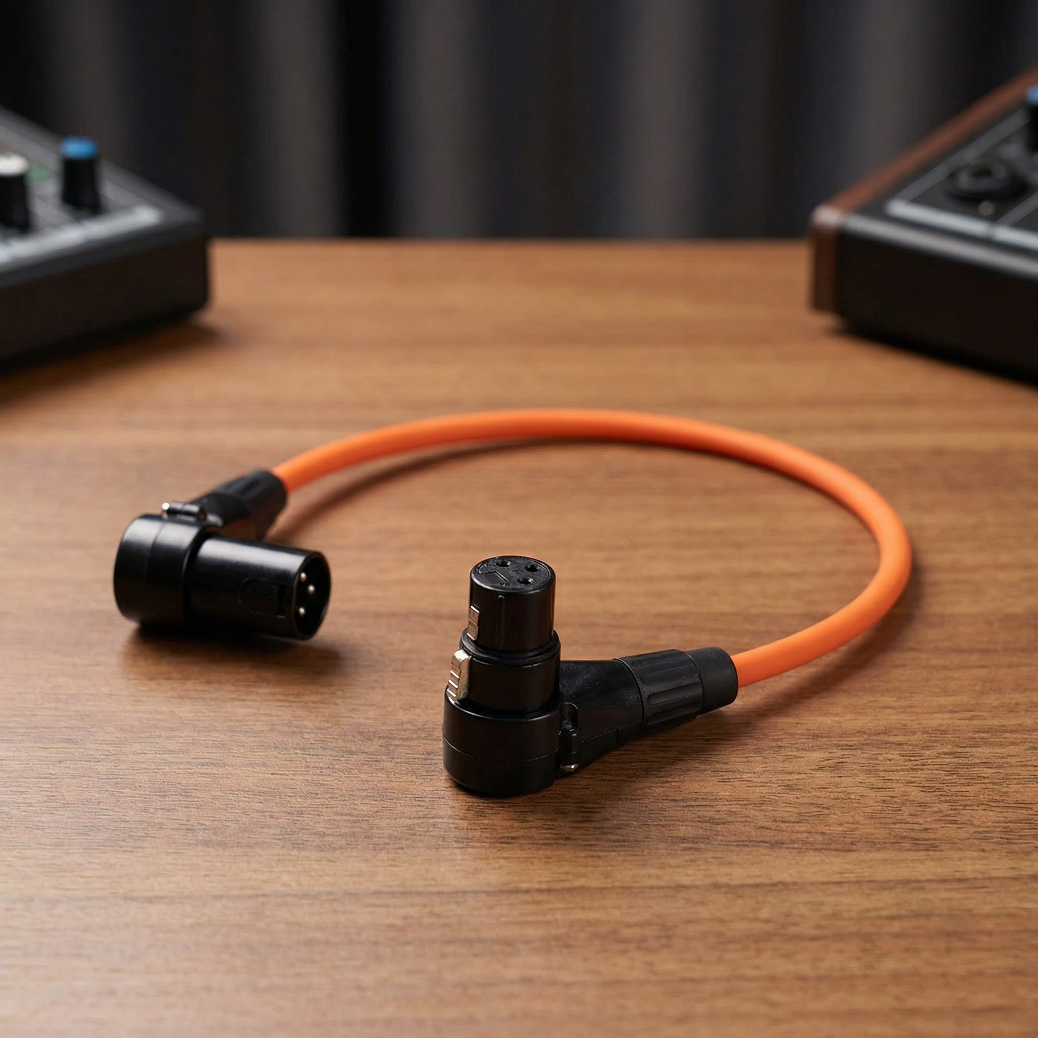 Right Angle XLR Cable (3-Pin Male to Female)