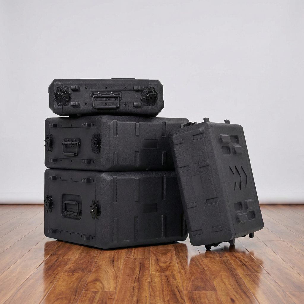 PE Audio Equipment Case (2U–6U, 260mm / 390mm Depth)