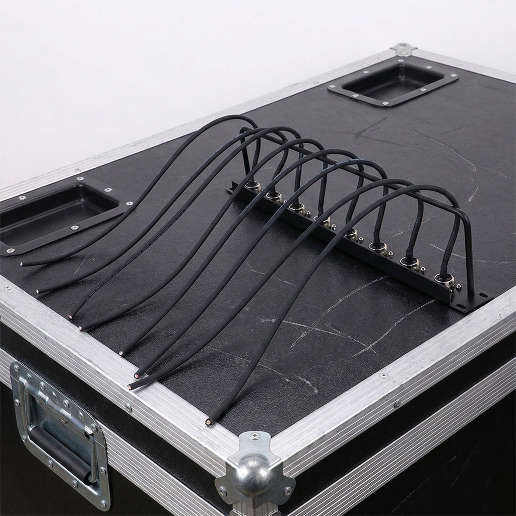 GuerGuo 1U 8-Way XLR Rack Patch Panel