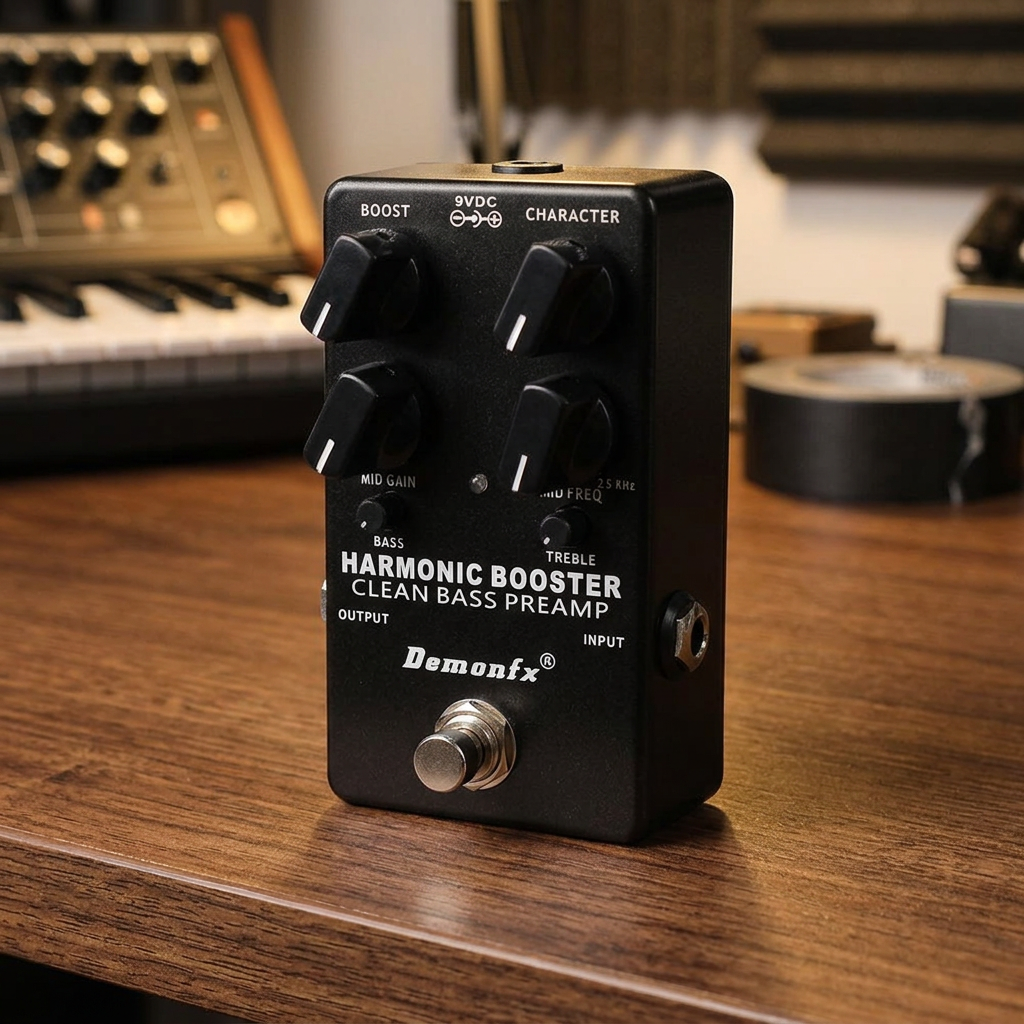 DemonFX Harmonic Booster Bass Preamp Pedal