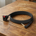 Right Angle D-Type 6.35mm Panel Mount to TS Jack Cable