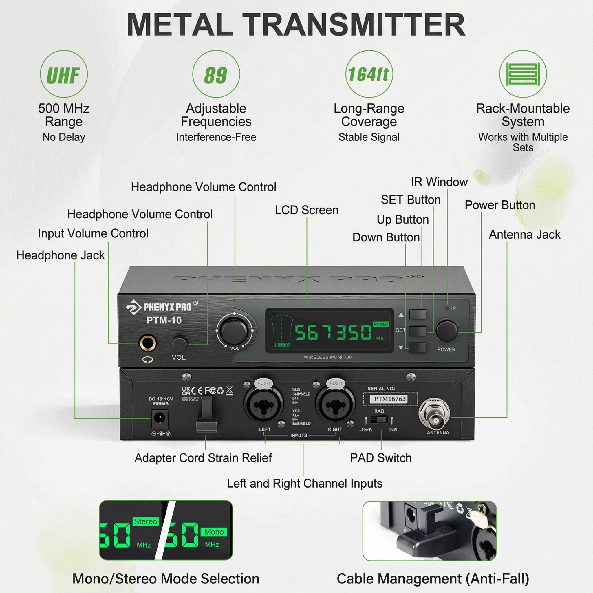 Phenyx Pro PTM-10 Wireless In-Ear Monitor System